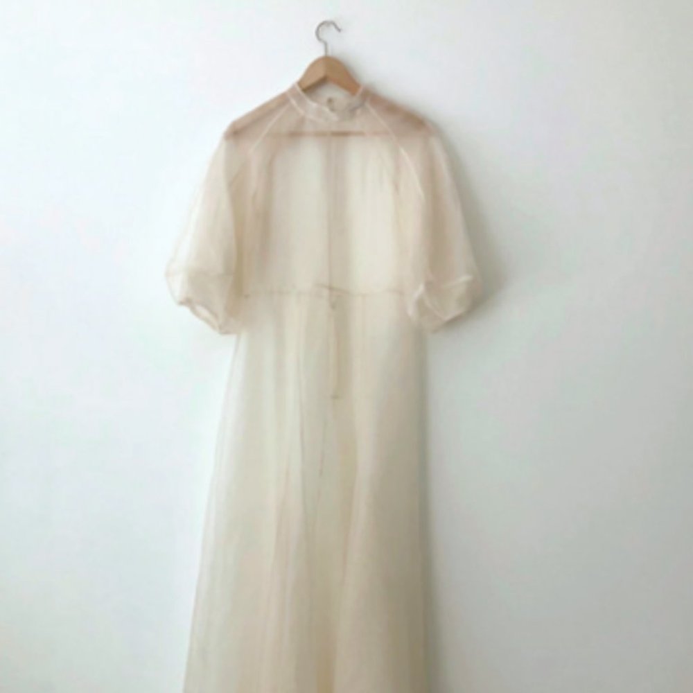 Kamperett Meiere Silk Organza Dress - Ivory